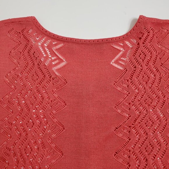 Peruvian Connection Womens Chaco Lace Knit Pima Cotton Cardigan XL Point… - Picture 11 of 12